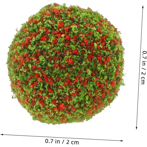 10 Palline Miniature per Micro Paesaggi e Diorami - Decorazioni Finti Arbusti Leggeri