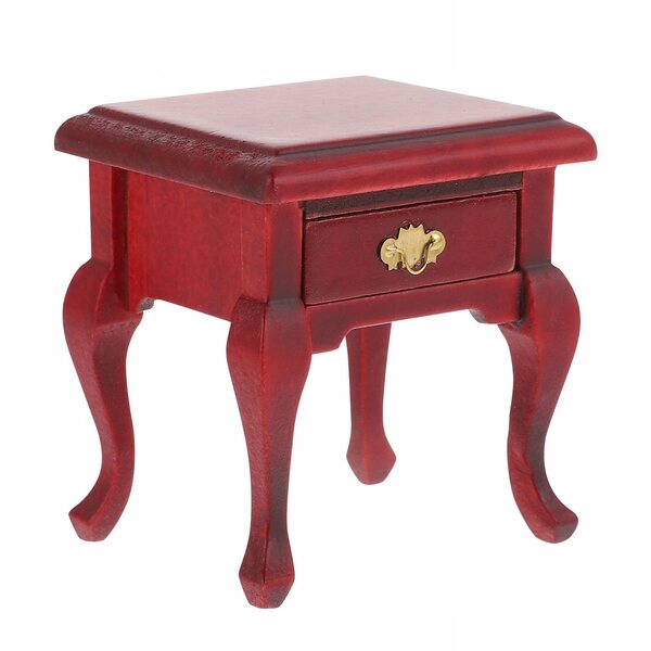 Mini Tavolino Notturno Vintage in Legno per Decorazioni e Miniature