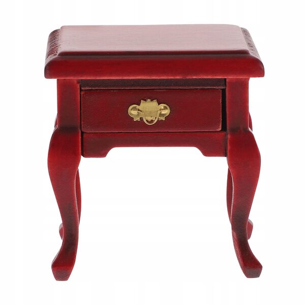 Mini Tavolino Notturno Vintage in Legno per Decorazioni e Miniature