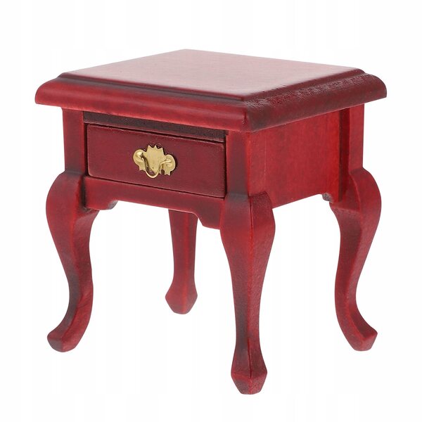 Mini Tavolino Notturno Vintage in Legno per Decorazioni e Miniature