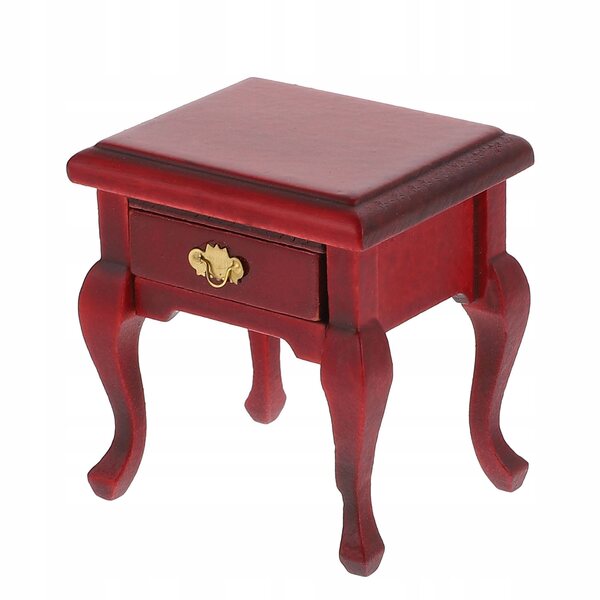 Mini Tavolino Notturno Vintage in Legno per Decorazioni e Miniature