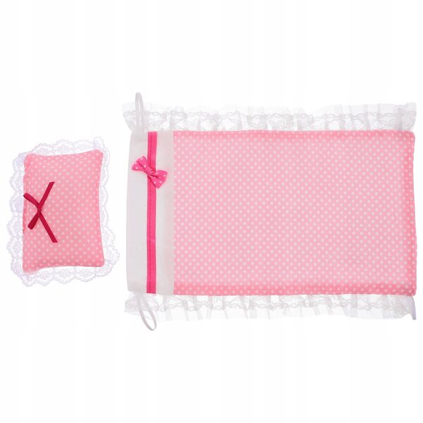 Komplettes Mini-Bettwäscheset für das Puppenhaus mit Kissenbezügen und Laken