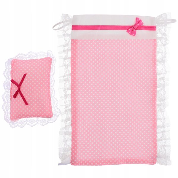 Komplettes Mini-Bettwäscheset für das Puppenhaus mit Kissenbezügen und Laken