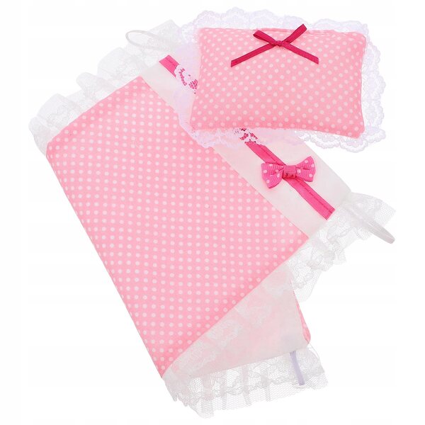 Komplettes Mini-Bettwäscheset für das Puppenhaus mit Kissenbezügen und Laken
