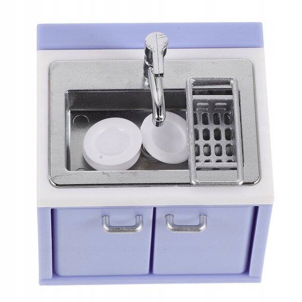 Miniatura Lavello Cucina in Plastica per Casa delle Bambole Realistico e Sicuro