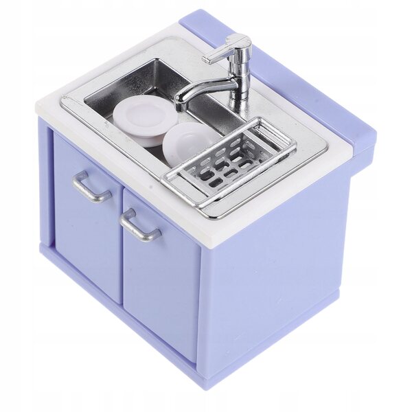 Miniatur-Küchenspüle aus Kunststoff für Puppenhäuser, realistisch und sicher