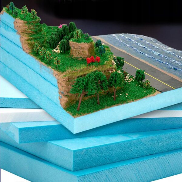 2x Diorama-Basis aus Polystyrolschaum 30x40 cm für Mikrolandschaften und Modellbau