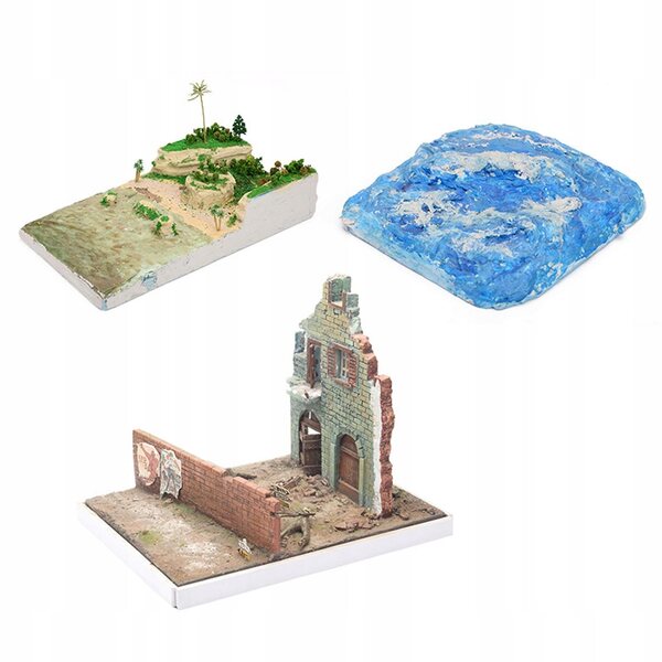 2x Diorama-Basis aus Polystyrolschaum 30x40 cm für Mikrolandschaften und Modellbau