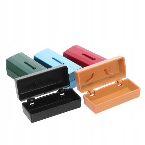 Set 5 mini cassette attrezzi in metallo per casa delle bambole, accessori realistici