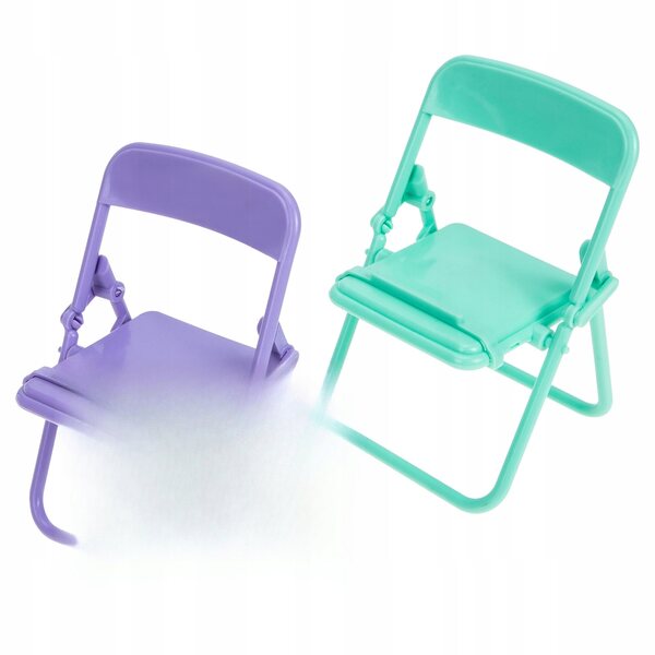 Set 2 Mini Sedie Pieghevoli in Plastica per Case delle Bambole e Miniature