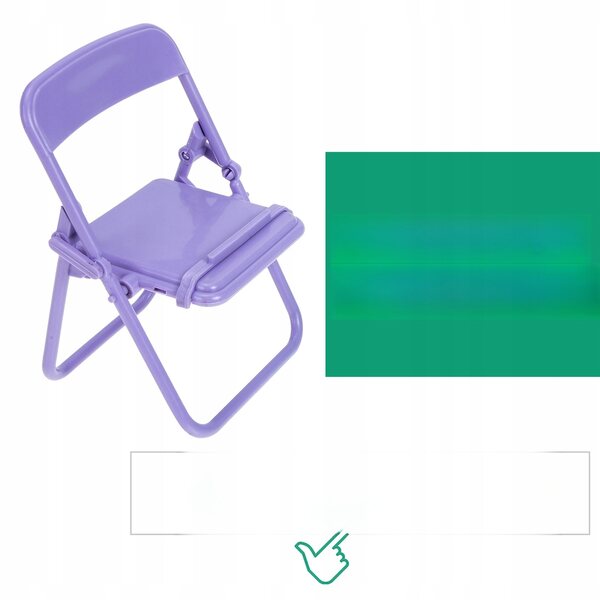 Set 2 Mini Sedie Pieghevoli in Plastica per Case delle Bambole e Miniature