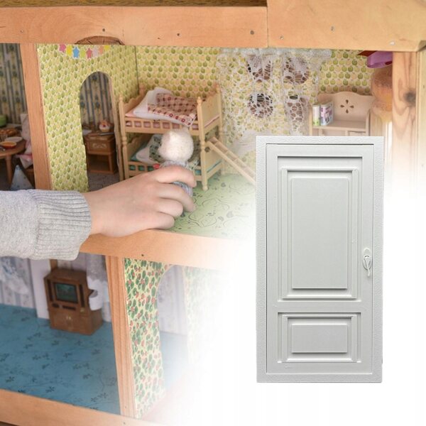 Porte in miniatura per casa delle bambole decorazioni realistiche 9x17x2 cm stile B