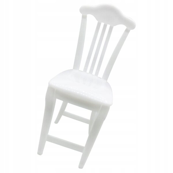 Mini poltroncina in plastica bianca per casa delle bambole decorativa e resistente