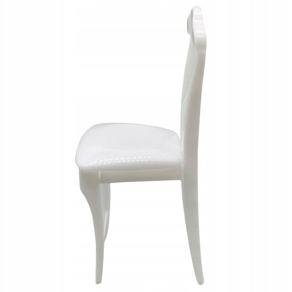 Mini poltroncina in plastica bianca per casa delle bambole decorativa e resistente