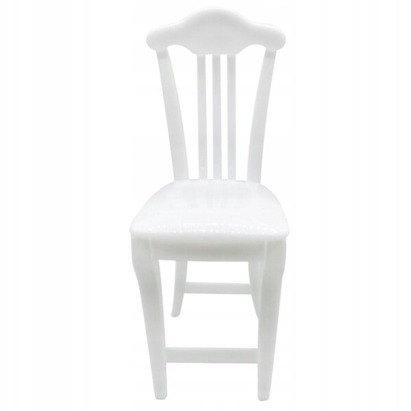 Mini poltroncina in plastica bianca per casa delle bambole decorativa e resistente