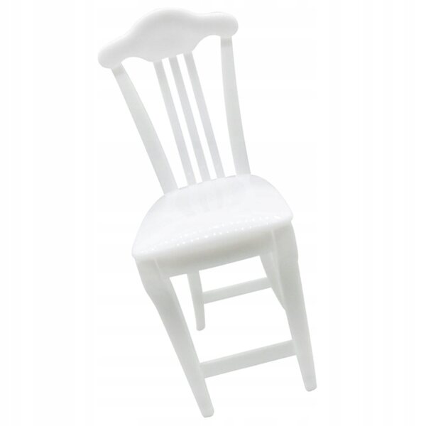Mini poltroncina in plastica bianca per casa delle bambole decorativa e resistente