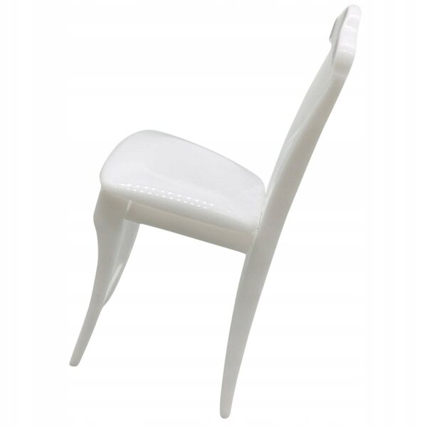 Mini poltroncina in plastica bianca per casa delle bambole decorativa e resistente