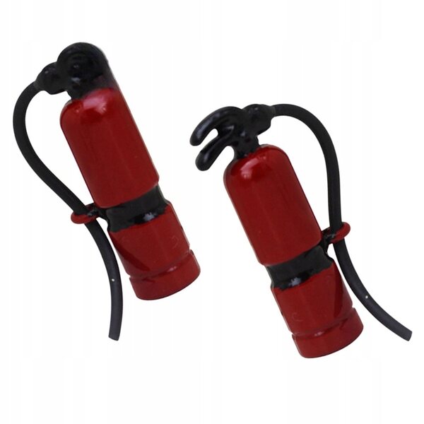 Dekorativer roter Miniatur-Feuerlöscher für Zuhause und Heimwerker – 2-teiliges Set
