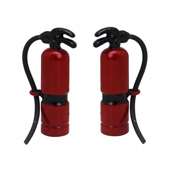 Dekorativer roter Miniatur-Feuerlöscher für Zuhause und Heimwerker – 2-teiliges Set