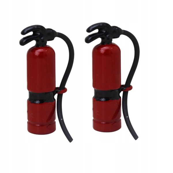 Dekorativer roter Miniatur-Feuerlöscher für Zuhause und Heimwerker – 2-teiliges Set