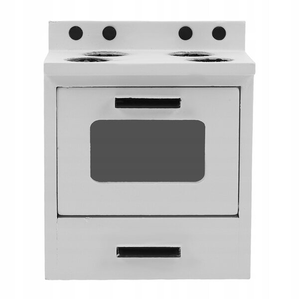 Mini cucina in legno bianca per casa delle bambole con fornello gas realistico