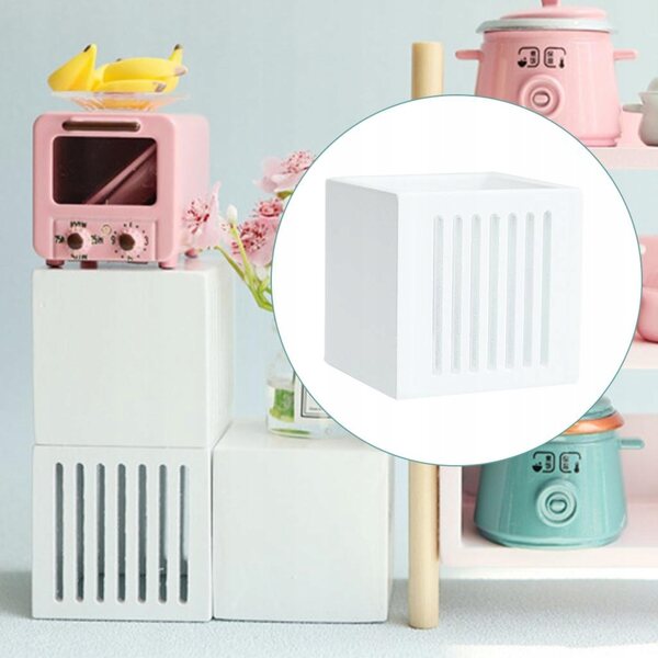 Holzkommode-Set für Puppenhaus 1:12 weiß, Miniaturmöbel