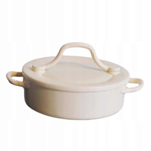 Mini pentola per casa delle bambole 1/12 crema - accessori da cucina