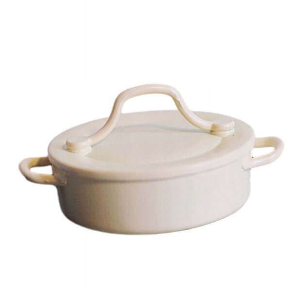 Mini pentola per casa delle bambole 1/12 crema - accessori da cucina