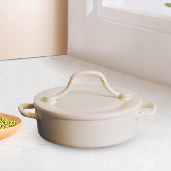 Mini pentola per casa delle bambole 1/12 crema - accessori da cucina