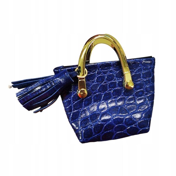 Miniatura Borsa per Bambole 1/6 in Pelle PU Blu Funzionale per Figurine