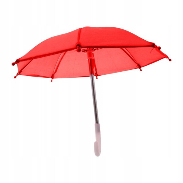 Mini parasol decorativo per casette delle bambole 1:4 e 1:6 in tessuto rosso