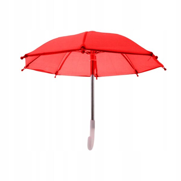 Mini parasol decorativo per casette delle bambole 1:4 e 1:6 in tessuto rosso