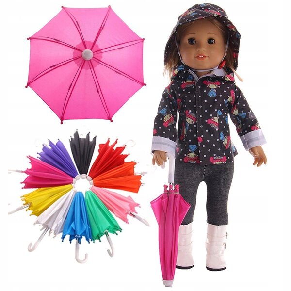 Mini parasol decorativo per casette delle bambole 1:4 e 1:6 in tessuto rosso