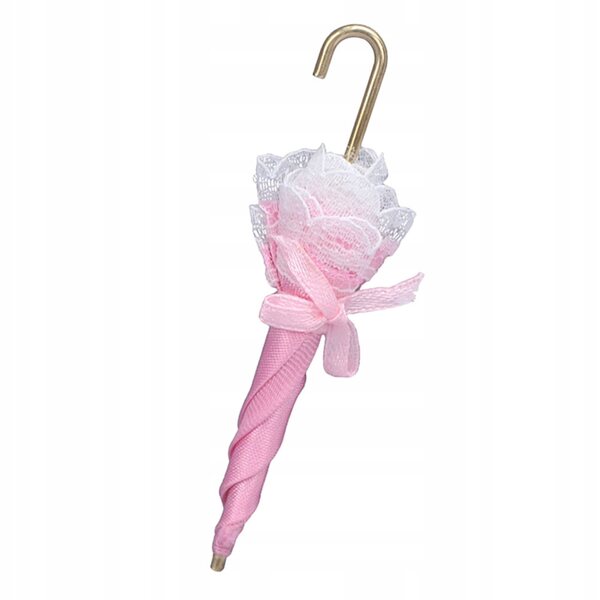 Mini parasole decorativo rosa per casa delle bambole, sicuro e resistente