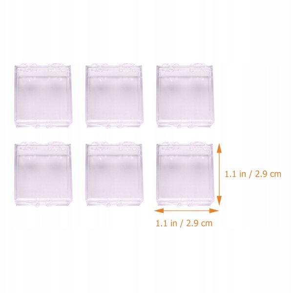 Set 6 Mini Contenitori in Plastica per Casa delle Bambole e Accessori