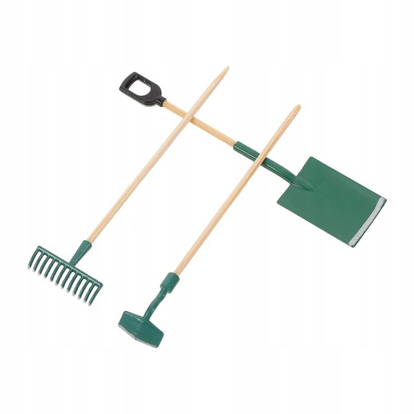 Set 3 Mini Attrezzi da Giardino Verdi per Casa delle Bambole, Realistici e Resistenti