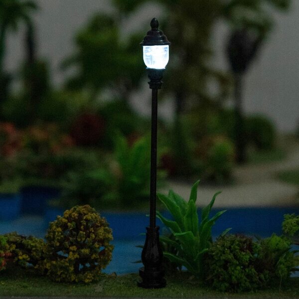 Mini Lampade Stradali Nere per Modellini Casa e Diorami - Set da 5 Pezzi