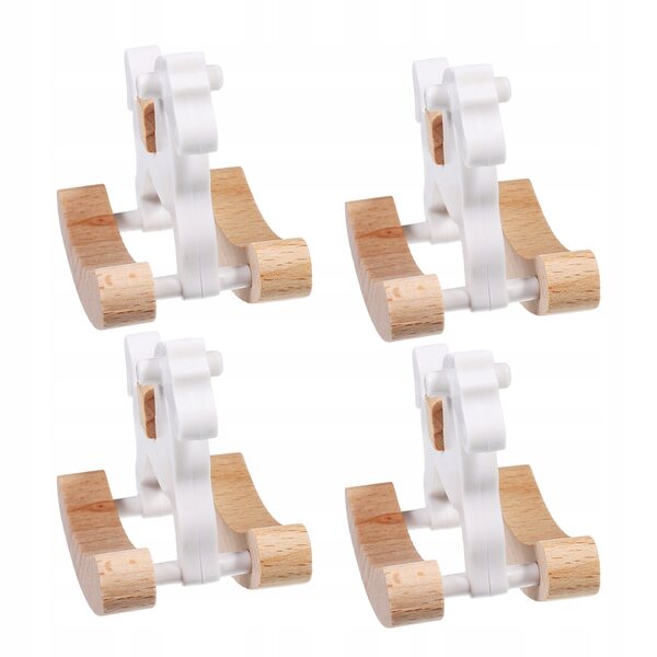 Set 4 Mini Cavalli a Dondolo in Legno per Casa delle Bambole, Handmade e Sicuri