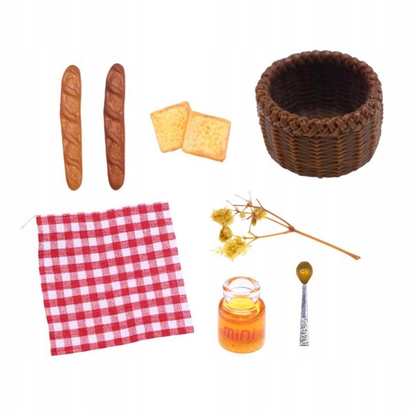 Miniatura cesto pane per casa delle bambole scala 1:12 accessori decorativi