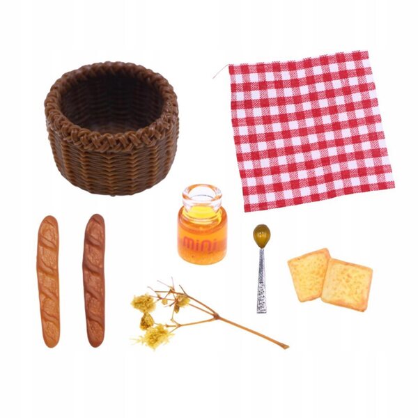 Miniatura cesto pane per casa delle bambole scala 1:12 accessori decorativi