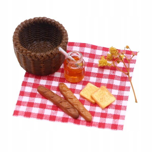 Miniatura cesto pane per casa delle bambole scala 1:12 accessori decorativi