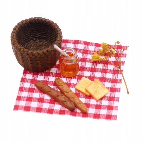 Miniatura cesto pane per casa delle bambole scala 1:12 accessori decorativi