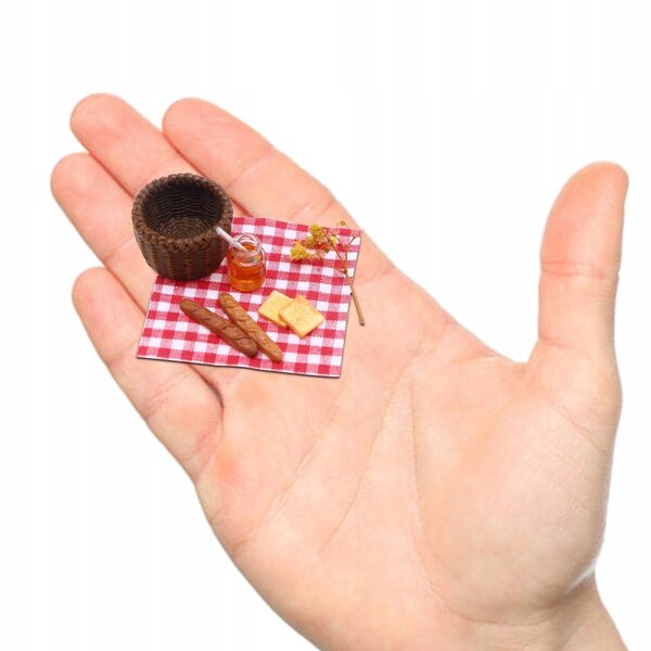 Miniatura cesto pane per casa delle bambole scala 1:12 accessori decorativi