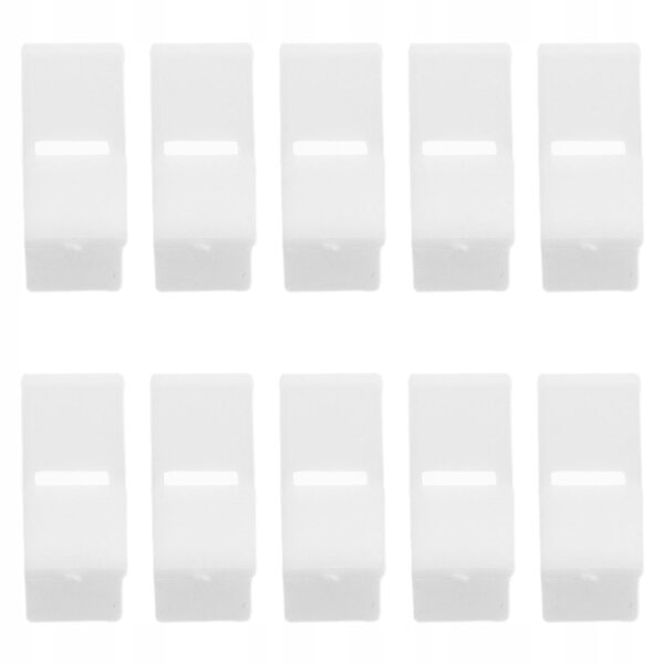 Set di 10 piccoli sedie in plastica bianche per case delle bambole miniatura