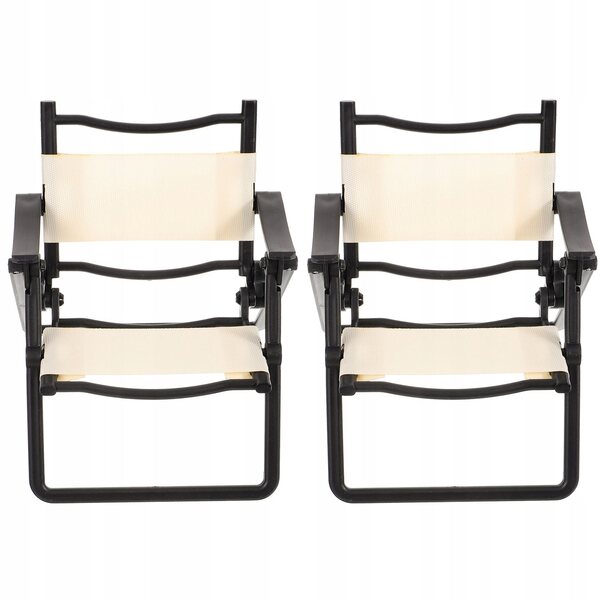 Set 2 Mini Sedie in Plastica Nero per Casa delle Bambole e Decorazioni