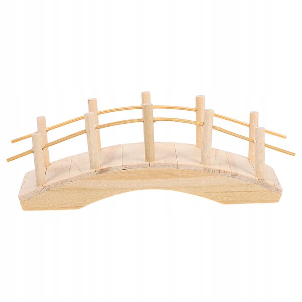 Mini-Bogenbrücke aus Holz für Puppenhäuser und Miniaturgärten