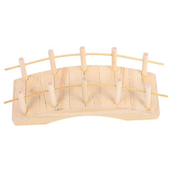 Mini ponte ad arco in legno per case delle bambole e giardini in miniatura