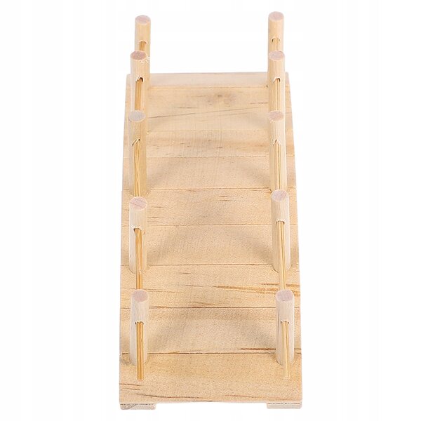 Mini ponte ad arco in legno per case delle bambole e giardini in miniatura