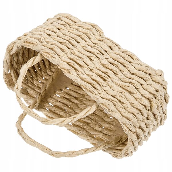 Mini Cesto in Rattan per Casa delle Bambole e Decorazioni Miniature