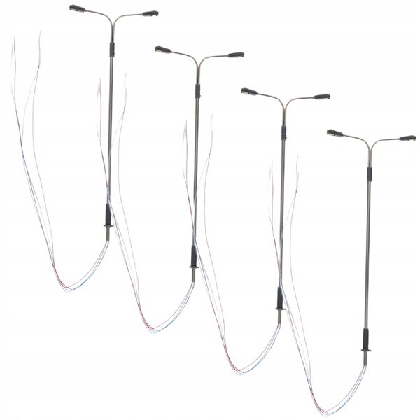 Lot de 4 lampadaires miniatures pour maisons de poupées, réalistes et faciles à assembler